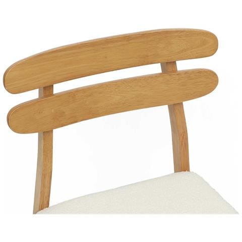 Sedia da pranzo 2 pcs Naturale e chiaro Legno di gomma solido - Foto 9