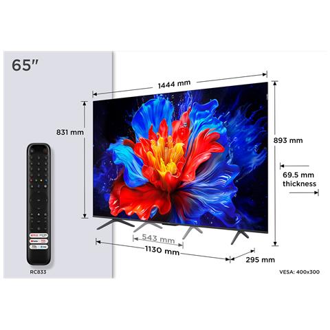 P89K Serie P8K Smart TV QLED 4K 65" 65P89K, 144Hz, audio Onkyo 2.1, Dolby Vision & Atmos, Google TV - Foto 1