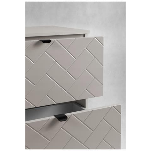 | Mobiletto 120 cm - Beige Mat - Mobili da bagno - Mobili da bagno - Mobiletto - Piano d'appoggio beige - Foto 2