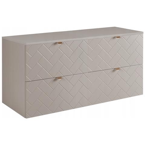 | Mobiletto 120 cm - Beige Mat - Mobili da bagno - Mobili da bagno - Mobiletto - Piano d'appoggio beige - Foto 1
