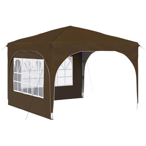 Tenda per feste a pop-up 290 x 290 x 245 cm Tortora - Foto 1