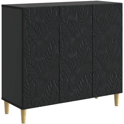 Credenza Nero 89 x 34,5 x 80 cm Legno ingegnerizzato - Foto 1