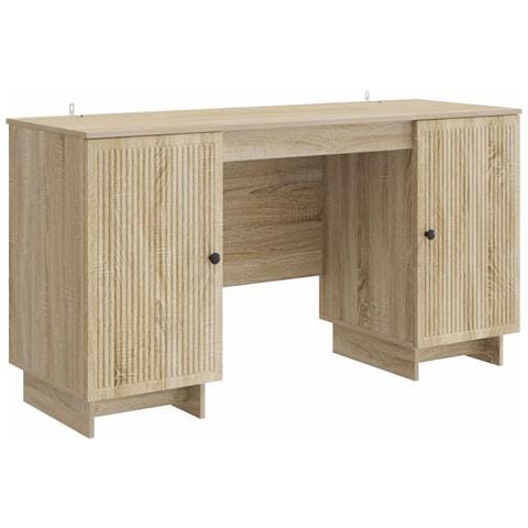 Scrivania Rovere Sonoma Legno ingegnerizzato 142,5 x 50 x 75 cm - Foto 1