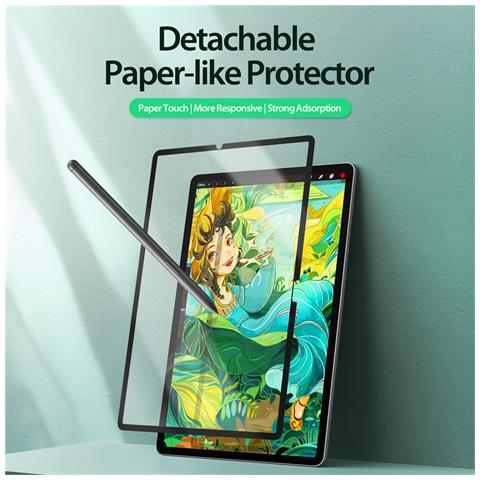 Pellicola Protettiva per Samsung Galaxy Tab S9+ / Galaxy Tab S9 FE+ / Galaxy Tab S8+ / Galaxy Tab S7+ / Galaxy Tab S7 FE / Galaxy S10 Plus - Nero - Foto 4