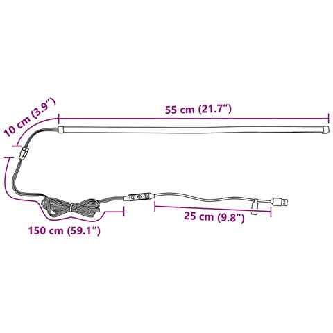 Striscia LED 55 cm Multicolore PVC - Foto 6