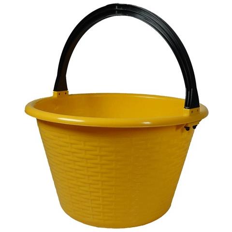 Secchio cesta agricola tonda in plastica con manico Lt 16 - Foto 2