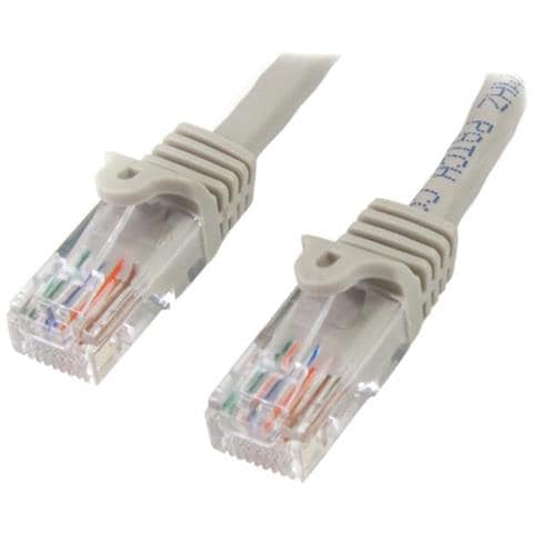 Cavo di rete CAT 5e - Cavo Patch Ethernet RJ45 UTP Grigio da 3m antigroviglio - Cavo RJ45 M / M Cat 5e - Foto 1