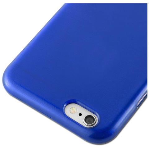 Custodia Compatibile Con Apple Iphone 6 Plus / Iphone 6s Plus In Blu - Coperchio Protettivo In Silicone Tpu Flessibile Con Design Spazzolato - Foto 8