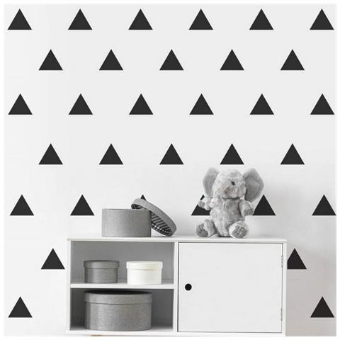 Sticker Per Bambini Triangle - Triangoli - Per Bambini - Da Parete - Nero In Vinile, 24 X 0,15 X 29 Cm - Foto 1
