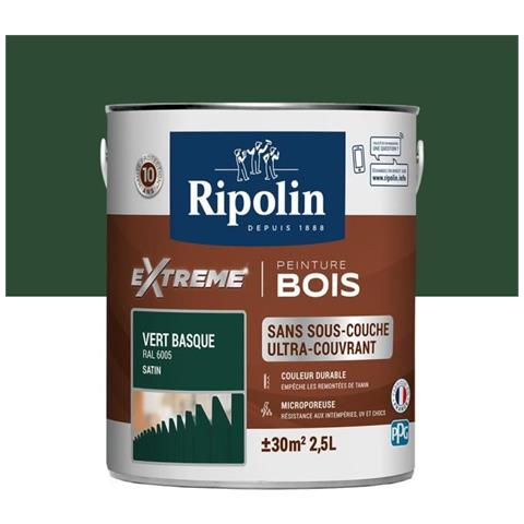 Pittura Per Legno Per Interni Ed Esterni - Verde Basco Ral 6005 Satinato, 2,5l - Foto 1