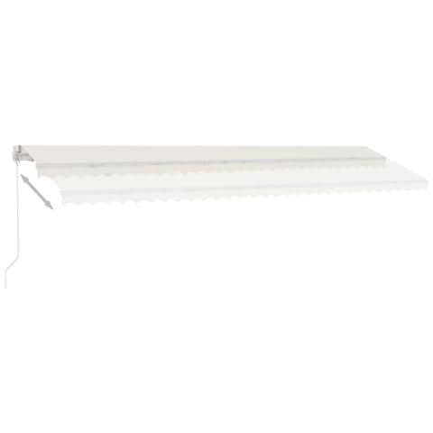 Tenda da Sole Retrattile Manuale con LED 600x300 cm Crema - Foto 10