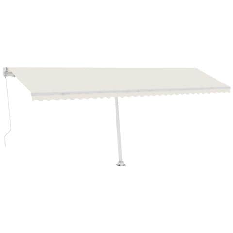 Tenda da Sole Retrattile Manuale con LED 600x300 cm Crema - Foto 1