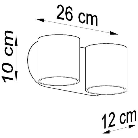 Applique Da Parete In Alluminio Orbis 2 Sollux Bianco 100x120x260 Mm Alluminio - Foto 12