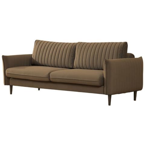 Divano Abra Marrone Chiaro 3 Posti Funzione Letto - Foto 1