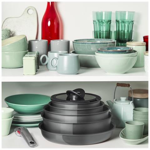 Tefal Ingenio Lot Di 3 Camere, Stufa A 28 Cm, Casseruola 18 Cm, Manico, Induzione, Ceramica, Realizzato In Francia, Rinnovato L2609302 - Foto 3