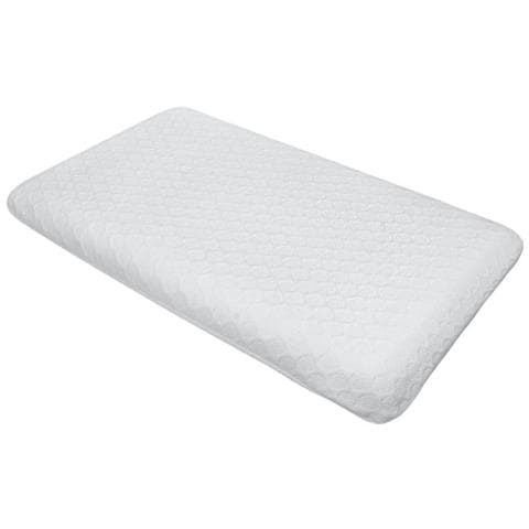 Cuscino Extra Piatto per chi Dorme sulla Pancia 58x38x7 Cm in Memory Foam Tessuto In Bamb? Anti-acari Colore Bianco - Foto 1