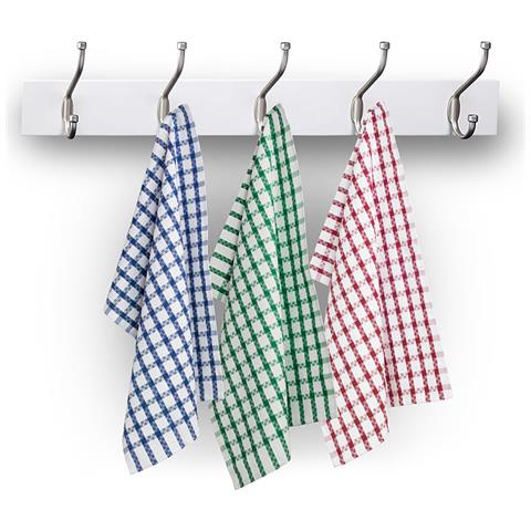 Set 6 Strofinaccio Asciugamano Cucina In Cotone Tinto Filo Modello Tiffany - Foto 1