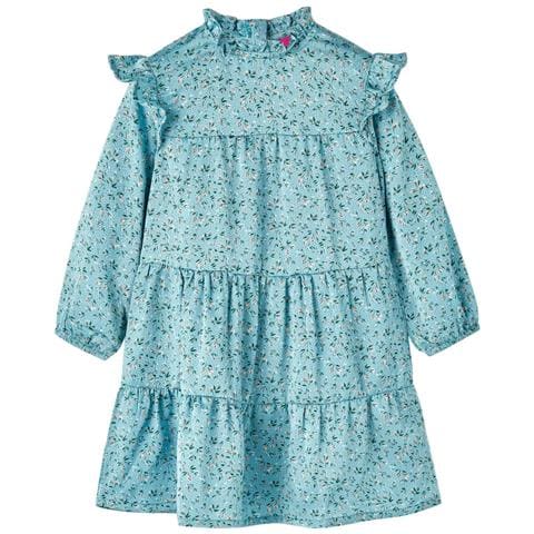 Abito Da Bambina A Maniche Lunghe Blu 128 - Foto 1