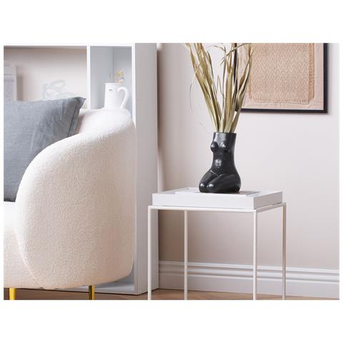 Vaso Da Fiori Pyrgos Realizzato A Mano Ceramica Nero - Foto 1