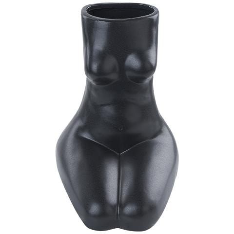 Vaso Da Fiori Pyrgos Realizzato A Mano Ceramica Nero - Foto 7