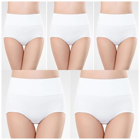 Mutandine A Vita Alta (confezione Da 5) White Xl - Foto 1