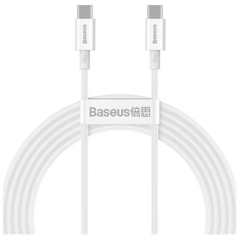 Cavo Di Ricarica E Trasferimento Da Usb-c A Usb-c 100w 2m, Bianco - Foto 1
