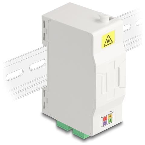 Scatola di connessione per fibra ottica per guida DIN con supporto per giunzione e accoppiatore 4 x SC Simplex - Foto 1
