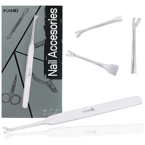 Tagliaunghie A Doppia Estremità Bastoncino Per Cuticole Spingipelle Affilato Per La Manicure E La Pedicure In Acciaio Inossidabile Per Il Salone Spa - Foto 1