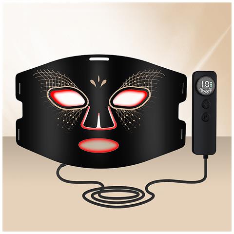 Maschera Facciale Per Trattamento Con Luce Led Con Funzione Di Riscalento E Terapia A 7 Colori. - Foto 5