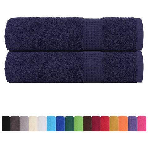Asciugamani Da Bagno 2 Pz 100x150 Cm 360 G/m 100% Cotone - Foto 2