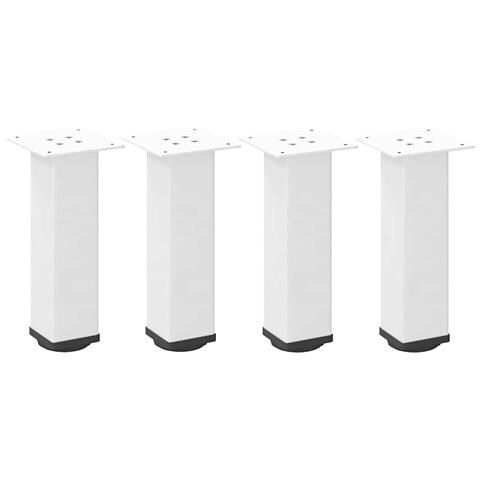 Gambe Per Tavolino 4 Pz Bianco 42-44 Cm In Acciaio - Foto 2