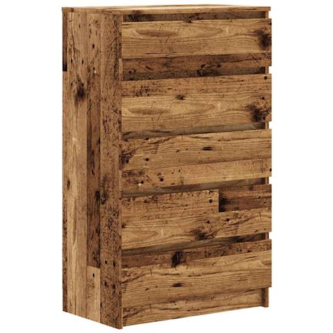 Cassettiera Legno Antico 60x36x103 Cm In Legno Multistrato - Foto 2
