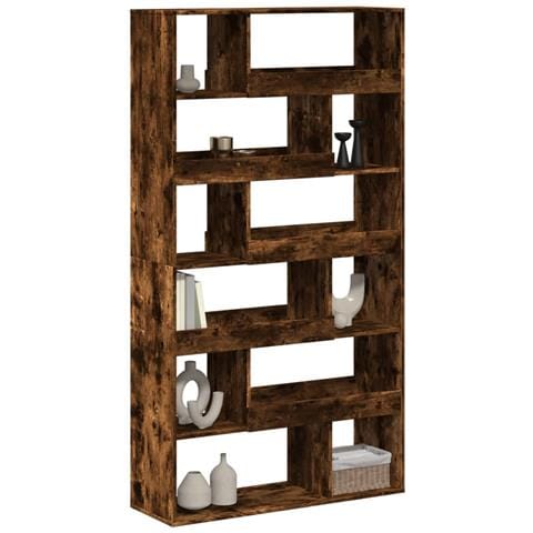 Libreria Rovere Fumo 100x33x187,5 Cm In Truciolato - Foto 3