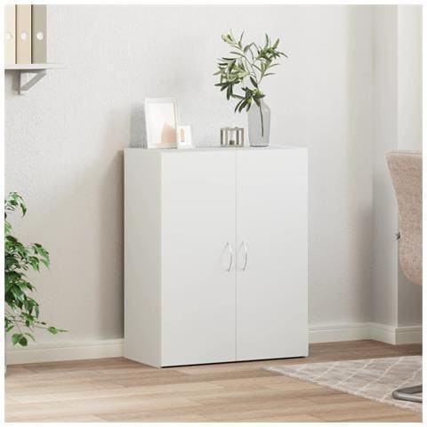 Lusso Casadino -  Schedario Bianco 60x32x77,5 Cm In Legno Multistrato - Foto 2