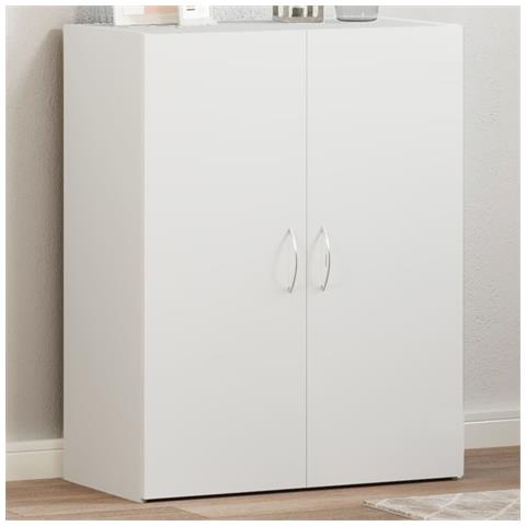 Lusso Casadino -  Schedario Bianco 60x32x77,5 Cm In Legno Multistrato - Foto 8