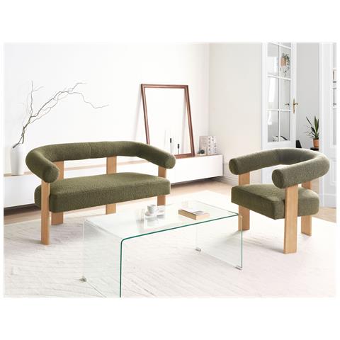 Set Da Salotto Ilbro Bouclé Verde - Foto 1