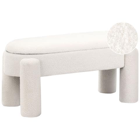 Cassapanca Oakley Bouclé Bianco Sporco - Foto 2