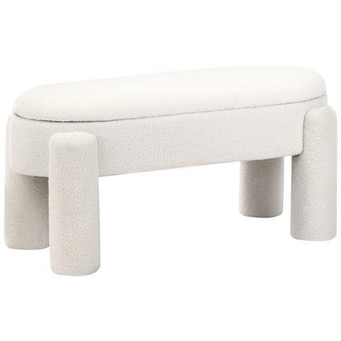 Cassapanca Oakley Bouclé Bianco Sporco - Foto 4