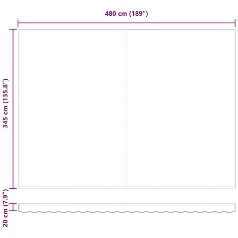 Tessuto Sostitutivo per Tende per Telaio 5x3.5 m Beige - Foto 8