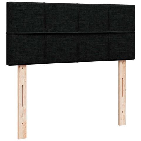 Pouf Letto con Materasso Nero 120x190 cm in Tessuto - Foto 9