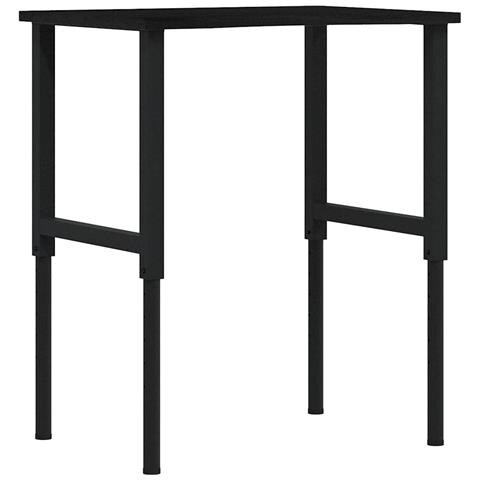 Banco Lavoro Marrone Scuro 80x60x(71,5-98) cm Legno di Rovere - Foto 1