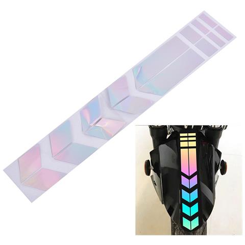 Set Di 2 Adesivi Personalizzati Per Parafango Moto - Design Unico E Riflettente Silver - Foto 2