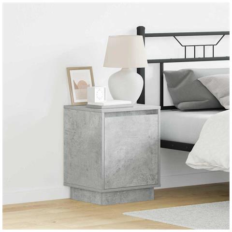 Armadio da Notte con 2 pcs Grigio cemento 39 x 34.5 x 50 cm - Foto 2