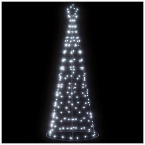 Albero di Natale a LED 200 LED Bianco Freddo 182 cm - Foto 2