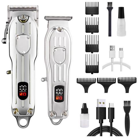 Set Tagliacapelli Elettrico Professionale - Regolabarba Ricaricabile Usb Senza Fili Con Lama Regolabile - Foto 1