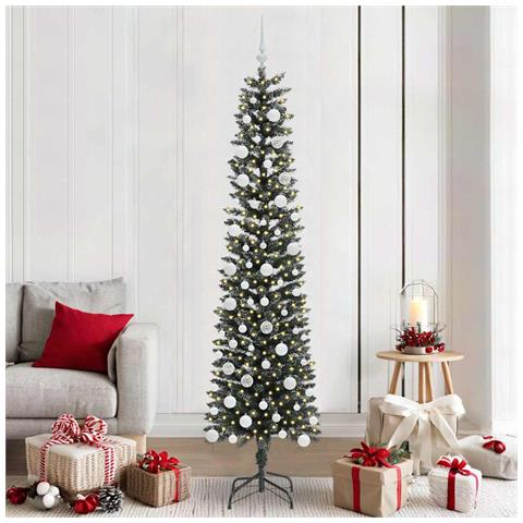 Albero di Natale artificiale con 300 LED Verde 210 cm - Foto 2