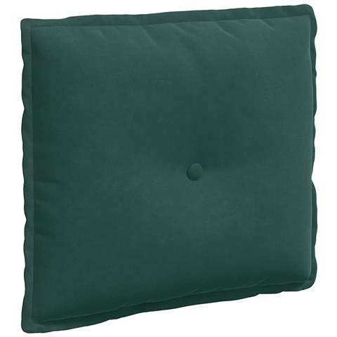 Cuscino per Schiena Verde Scuro 50 x 45 cm Tessuto in Cords - Foto 1