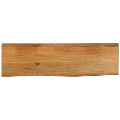 Piano Tavolo Bordi Vivi 100x40x3,8cm in Legno Massello di Mango - Foto 1