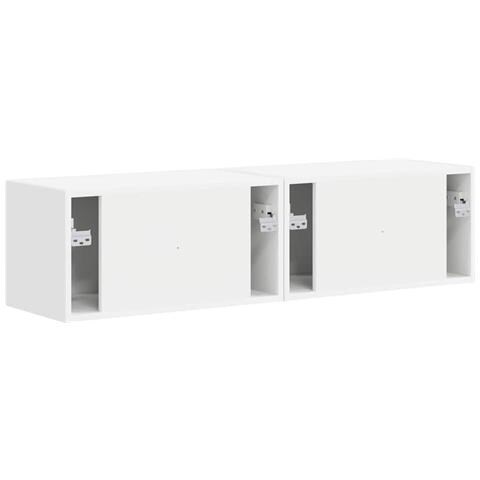Mobile TV da parete 2 pcs Bianco 60 x 31 x 29.5 cm - Foto 9