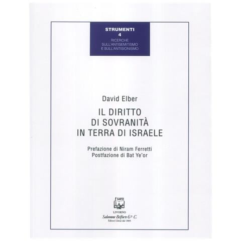 David Elber - Il diritto di sovranità in terra di Israele - Foto 1